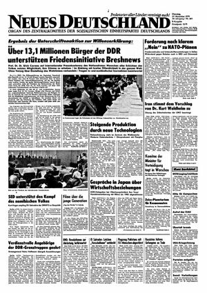 Neues Deutschland Online-Archiv vom 27.11.1979