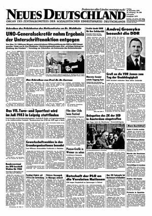 Neues Deutschland Online-Archiv vom 30.11.1979