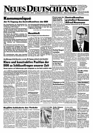 Neues Deutschland Online-Archiv vom 15.12.1979