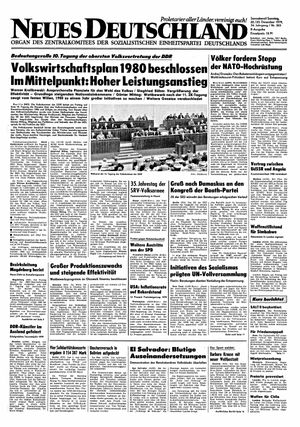 Neues Deutschland Online-Archiv vom 22.12.1979