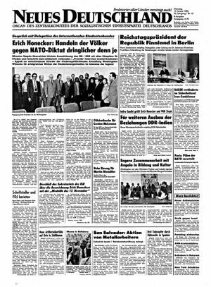 Neues Deutschland Online-Archiv vom 15.01.1980