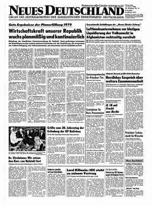 Neues Deutschland Online-Archiv vom 17.01.1980