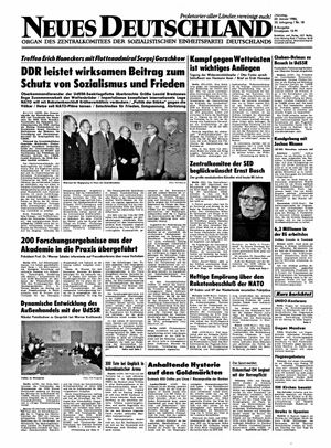 Neues Deutschland Online-Archiv vom 22.01.1980