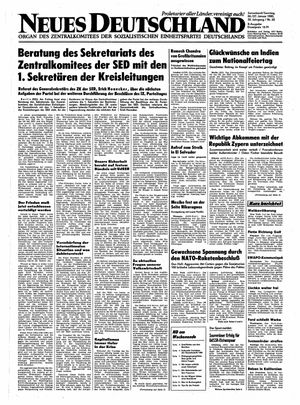 Neues Deutschland Online-Archiv vom 26.01.1980