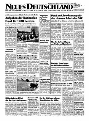 Neues Deutschland Online-Archiv vom 08.02.1980