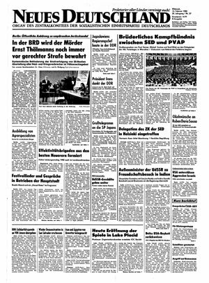 Neues Deutschland Online-Archiv vom 13.02.1980