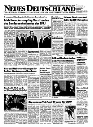Neues Deutschland Online-Archiv vom 15.02.1980