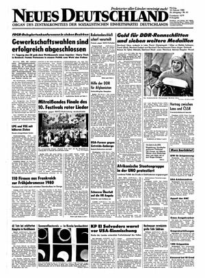 Neues Deutschland Online-Archiv vom 18.02.1980