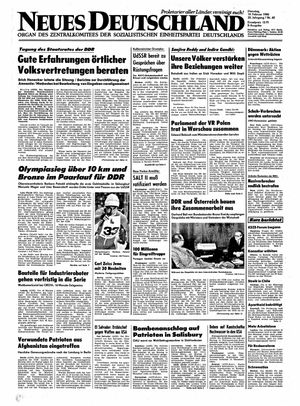 Neues Deutschland Online-Archiv vom 19.02.1980