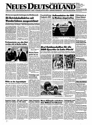 Neues Deutschland Online-Archiv vom 20.02.1980