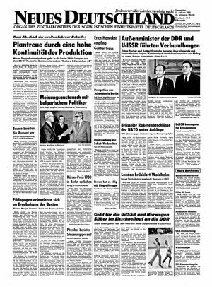 Neues Deutschland Online-Archiv vom 21.02.1980