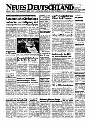 Neues Deutschland Online-Archiv vom 29.02.1980