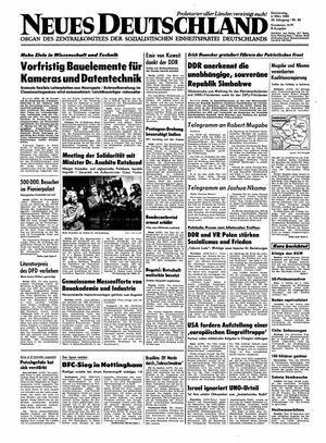 Neues Deutschland Online-Archiv vom 06.03.1980