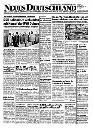 Neues Deutschland Online-Archiv vom 11.03.1980