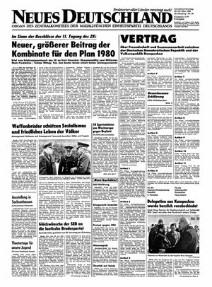 Neues Deutschland Online-Archiv vom 22.03.1980