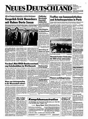 Neues Deutschland Online-Archiv vom 29.04.1980