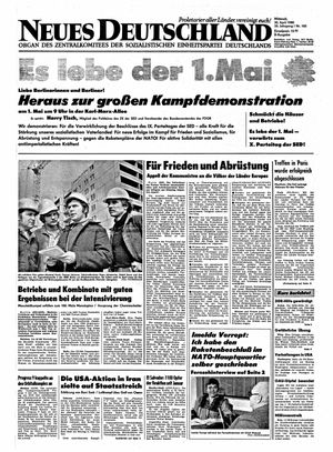 Neues Deutschland Online-Archiv vom 30.04.1980