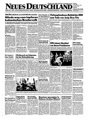 Neues Deutschland Online-Archiv vom 06.05.1980