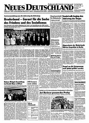 Neues Deutschland Online-Archiv vom 10.05.1980
