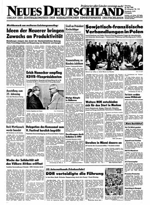 Neues Deutschland Online-Archiv vom 20.05.1980