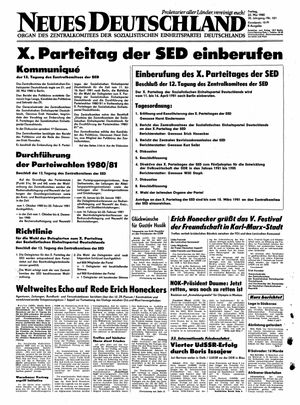 Neues Deutschland Online-Archiv vom 23.05.1980
