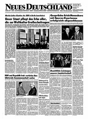 Neues Deutschland Online-Archiv vom 14.06.1980