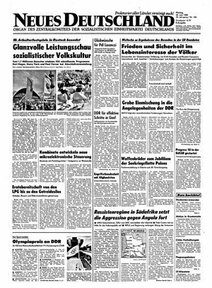 Neues Deutschland Online-Archiv vom 30.06.1980