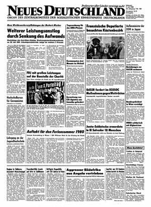 Neues Deutschland Online-Archiv vom 09.07.1980