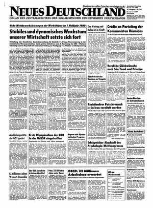 Neues Deutschland Online-Archiv on Jul 12, 1980