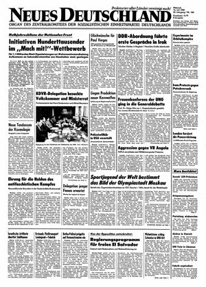 Neues Deutschland Online-Archiv vom 16.07.1980