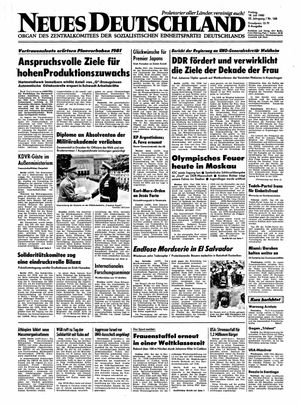 Neues Deutschland Online-Archiv vom 18.07.1980