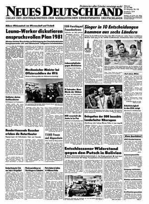 Neues Deutschland Online-Archiv vom 23.07.1980