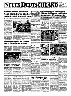 Neues Deutschland Online-Archiv vom 29.07.1980
