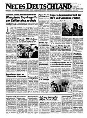 Neues Deutschland Online-Archiv vom 30.07.1980