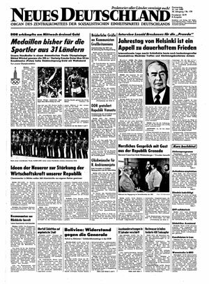 Neues Deutschland Online-Archiv vom 31.07.1980