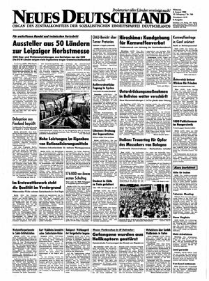 Neues Deutschland Online-Archiv vom 06.08.1980