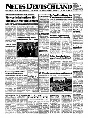 Neues Deutschland Online-Archiv vom 07.08.1980