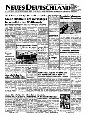 Neues Deutschland Online-Archiv vom 18.08.1980