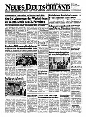 Neues Deutschland Online-Archiv vom 19.08.1980