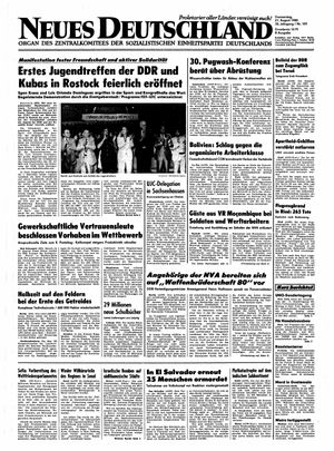Neues Deutschland Online-Archiv vom 21.08.1980