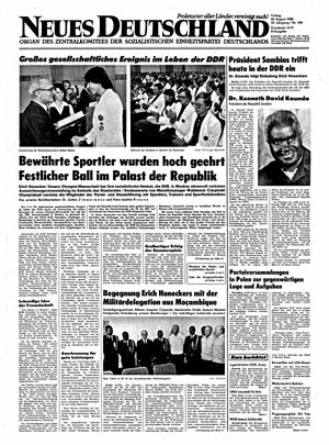 Neues Deutschland Online-Archiv vom 22.08.1980