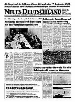 Neues Deutschland Online-Archiv vom 12.09.1980