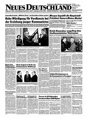 Neues Deutschland Online-Archiv vom 16.09.1980