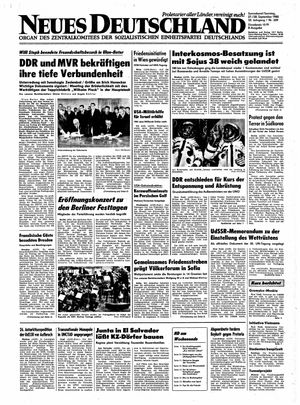 Neues Deutschland Online-Archiv vom 27.09.1980
