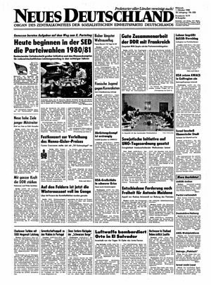 Neues Deutschland Online-Archiv vom 01.10.1980