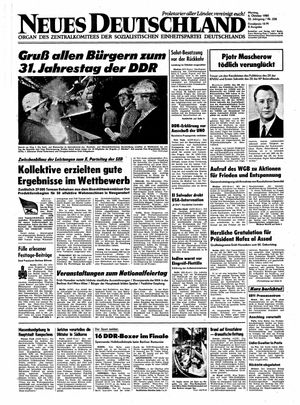 Neues Deutschland Online-Archiv vom 06.10.1980