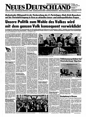 Neues Deutschland Online-Archiv vom 14.10.1980