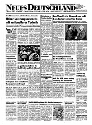 Neues Deutschland Online-Archiv vom 15.10.1980