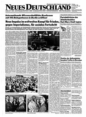 Neues Deutschland Online-Archiv vom 21.10.1980