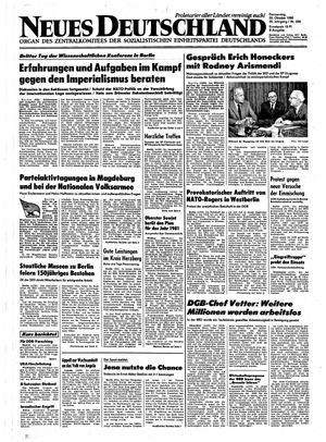 Neues Deutschland Online-Archiv vom 23.10.1980